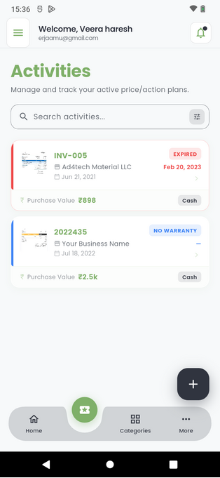RemyndOwl dashboard screenshot
